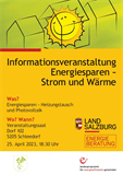 Informationsveranstaltung Energiesparen