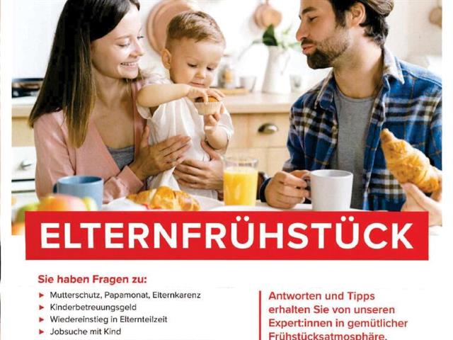 Plakat Elternfrühstück Arbeiterkammer Salzburg